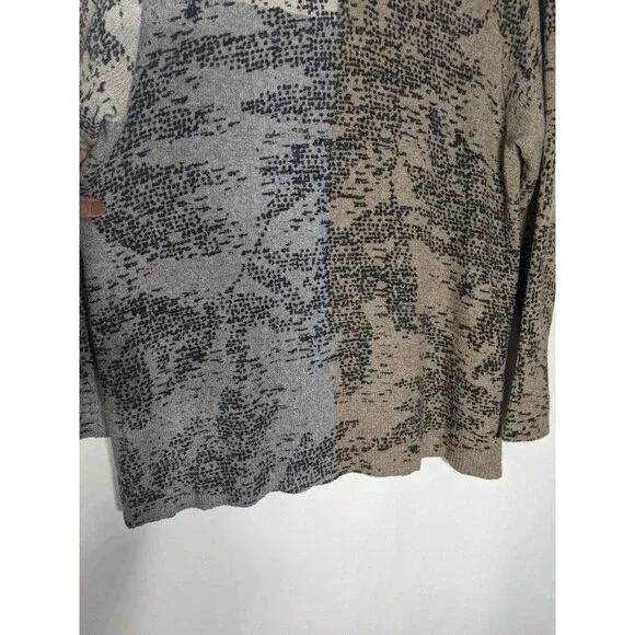 NIC + ZOE Cozy Up Stamped Sweater Sz XL Neutral Mock Neck Comfy Super Soft Lagen - Picture 7 of 10